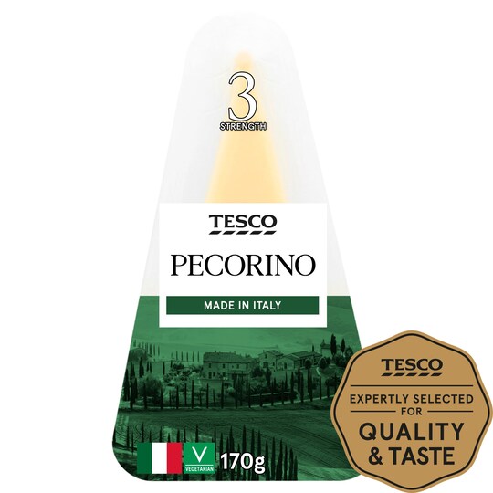 Tesco Pecorino Italian Cheese 170G Tesco Groceries