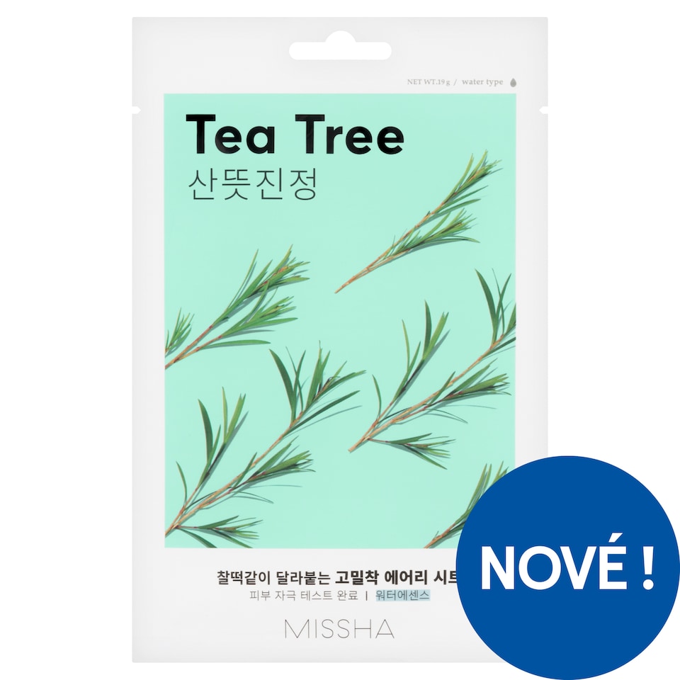 Missha Airy Fit zklidňující pleťová maska s obsahem tea tree 19g