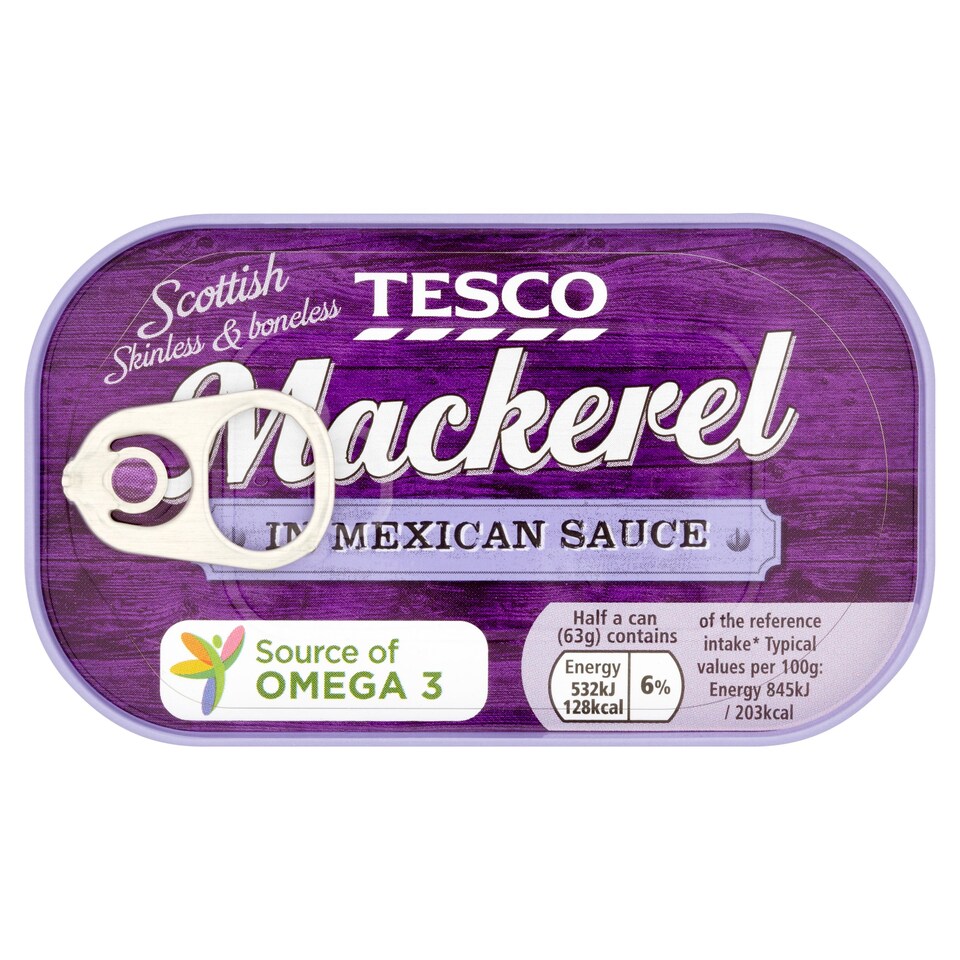 Tesco Mackerel Fillets In Mexican Sauce 125G