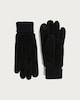 image 1 of F&F Suede Ribbed Cuff Gloves in Black