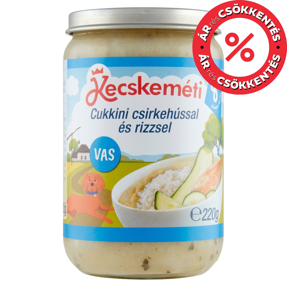Kecskeméti Zucchini with Chicken and Rice Baby Food 8 Months+ 220 g
