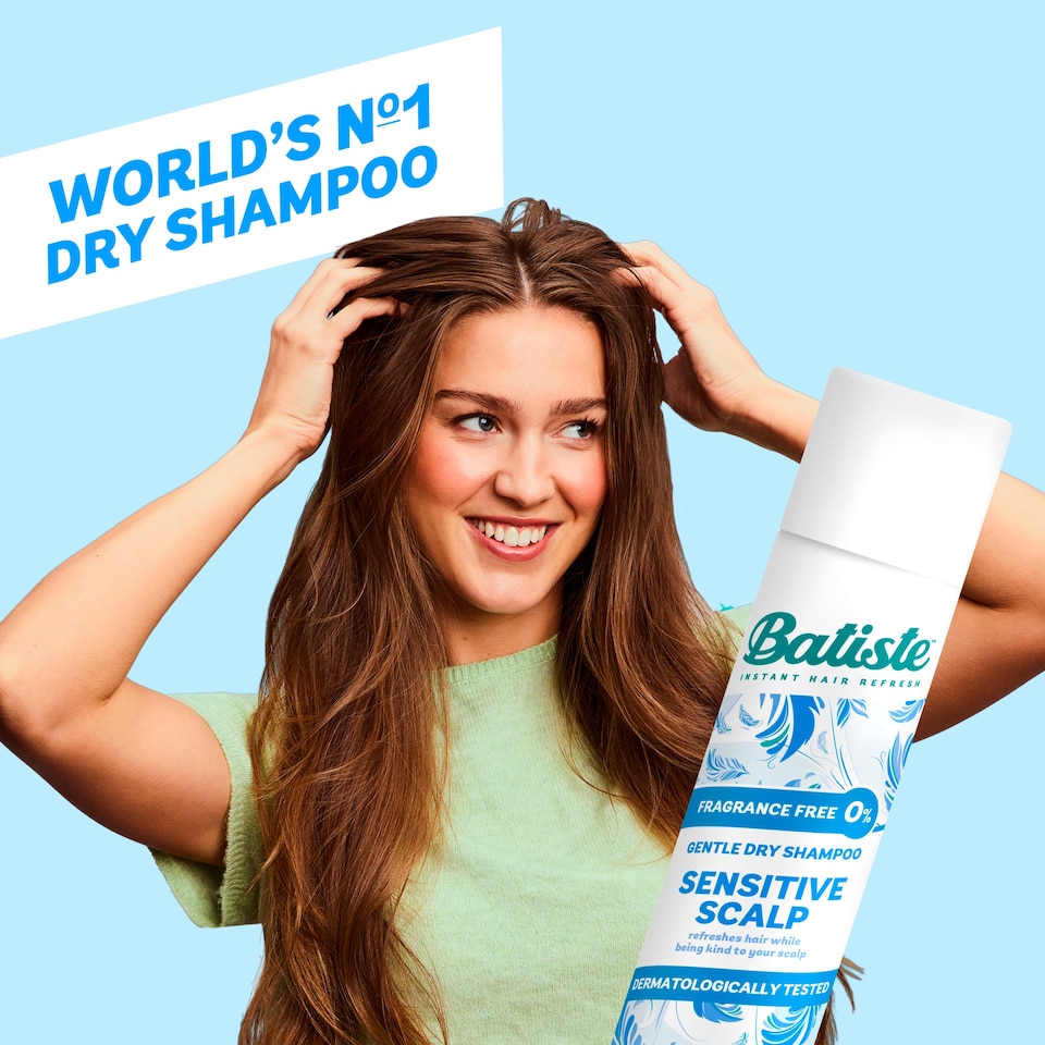 image 1 of Batiste Sensitive Scalp Fragrance Free Dry Shampoo 200ml