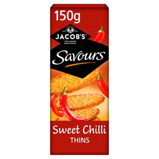 JACOBS SAVOURS SWEET CHILLI THINS 150G