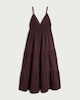 image 4 of F&F Pure Cotton Tiered Beach Dress in Burgundy