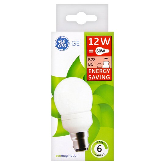 Ge 12W Cap Energy Saving Globe Light Bulb Tesco Groceries