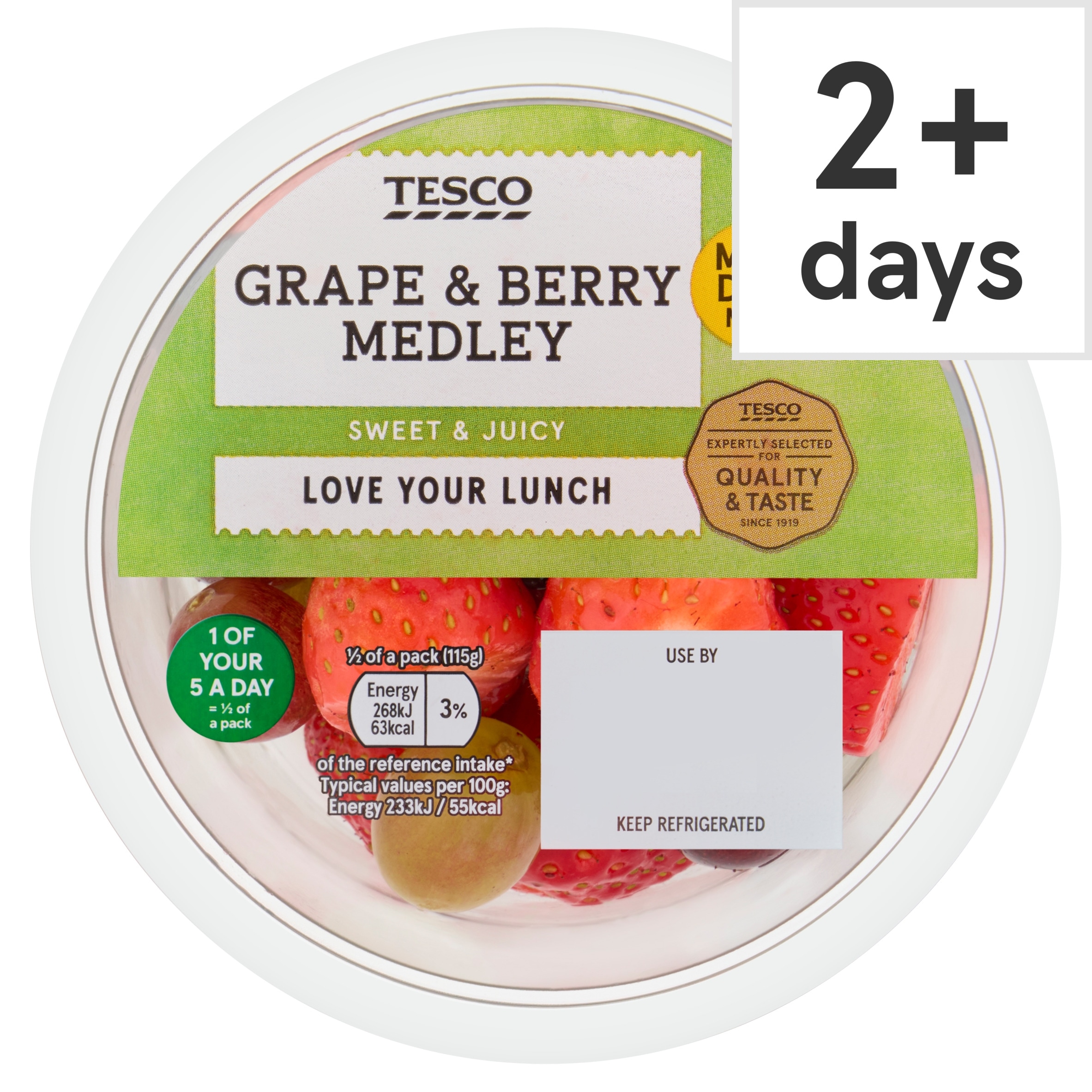 Tesco Grape & Berry Medley 230G (FOS)