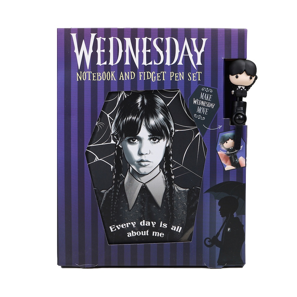 image 1 of Wednesday Notebook & Fidget Pen Christmas Gift