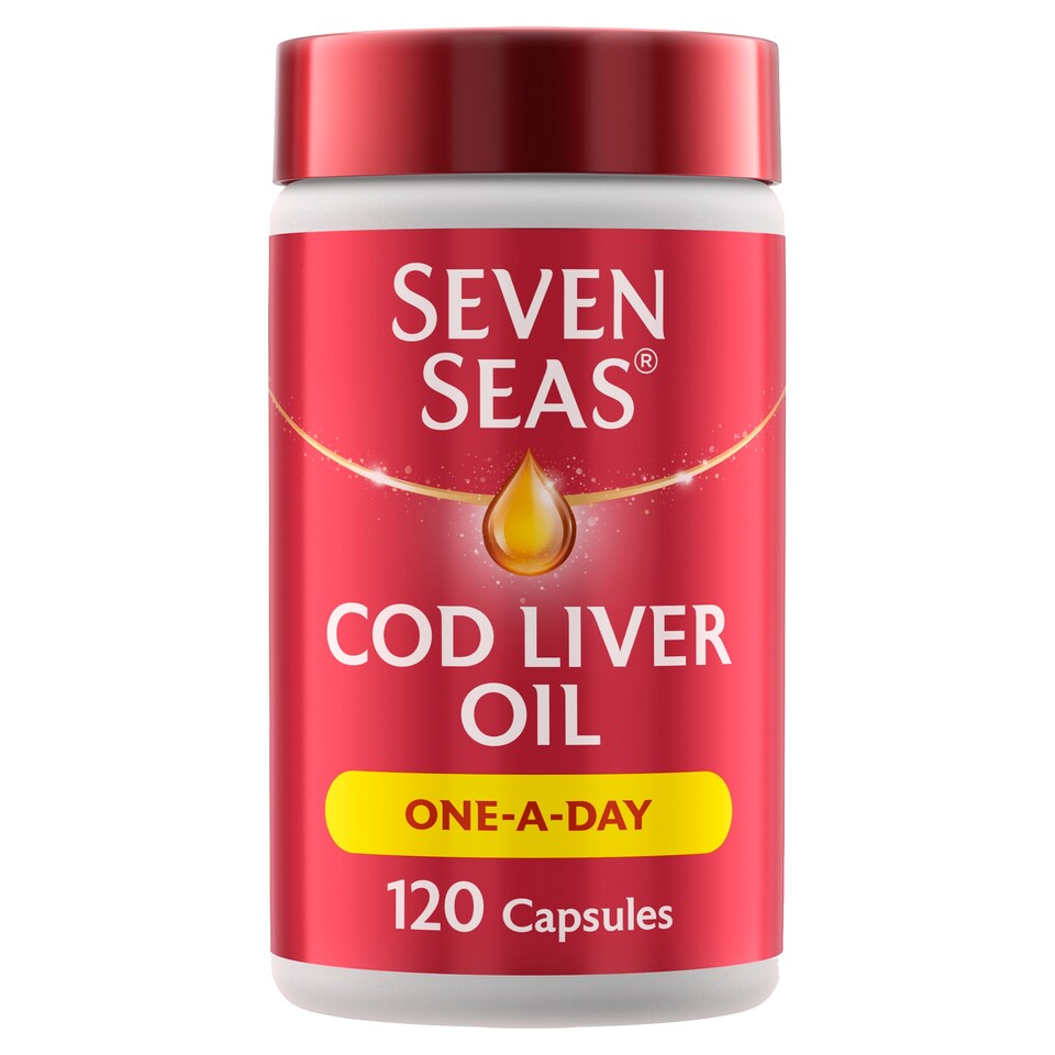 image 1 of Seven Seas Cod Liver Oil Omega-3 One A Day Capsules - 120s