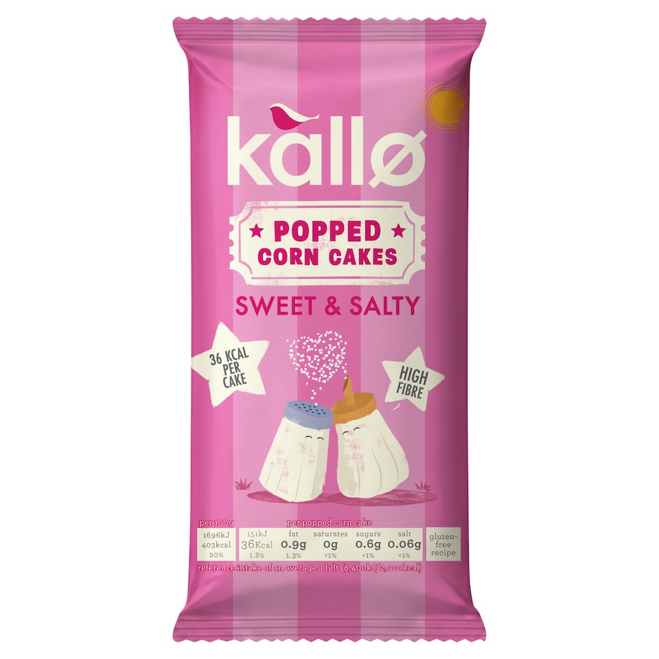 image 1 of Kallo Sweet & Salty Popped Corn Cakes 125g