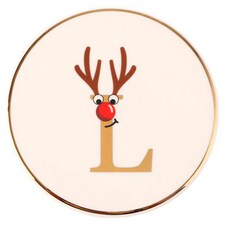 Tesco Reindeer Alphabet L Coaster