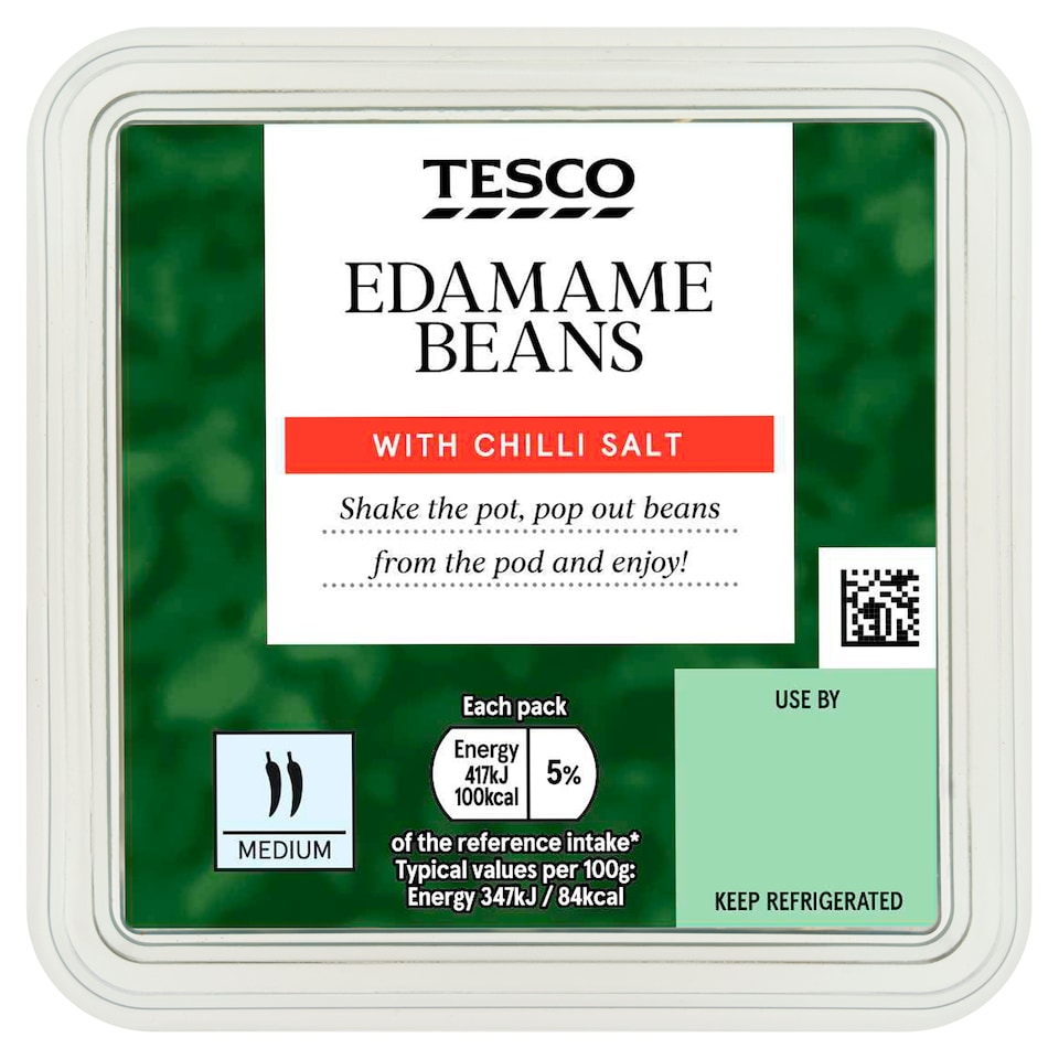Tesco Edamame Beans with Chilli Salt 120g