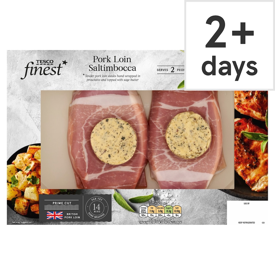 Tesco Finest Pork Loin Saltimbocca 305g