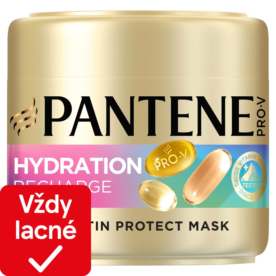 obrázok 1 z Pantene Pro-V Hydration Recharge Keratin Protect Maska 300 ml na Extrémne Suché Vlasy