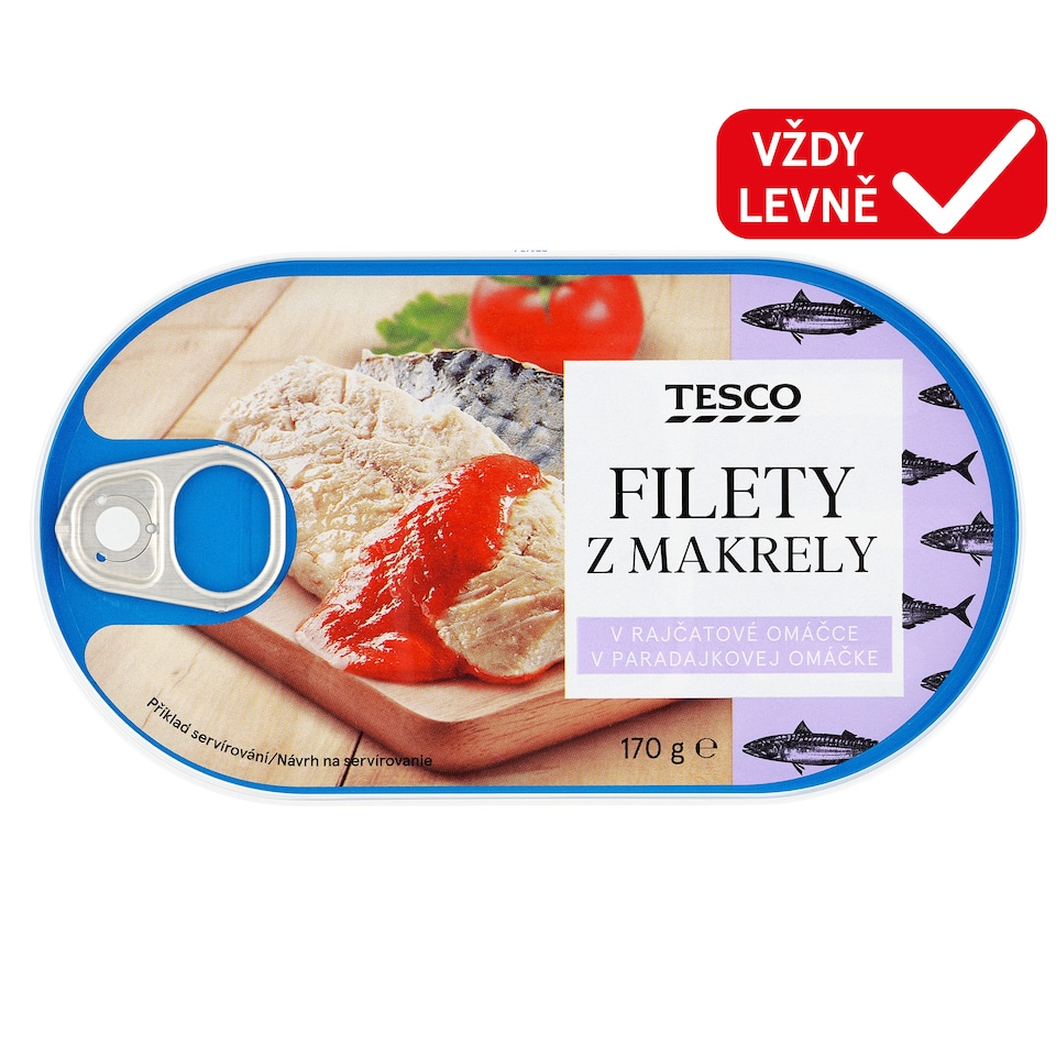 Tesco Mackerel Fillets in Tomato Sauce 170g