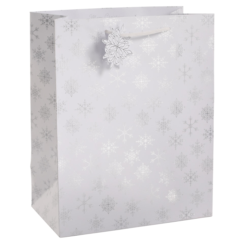 Tesco Snowflake Large Christmas Gift Bag