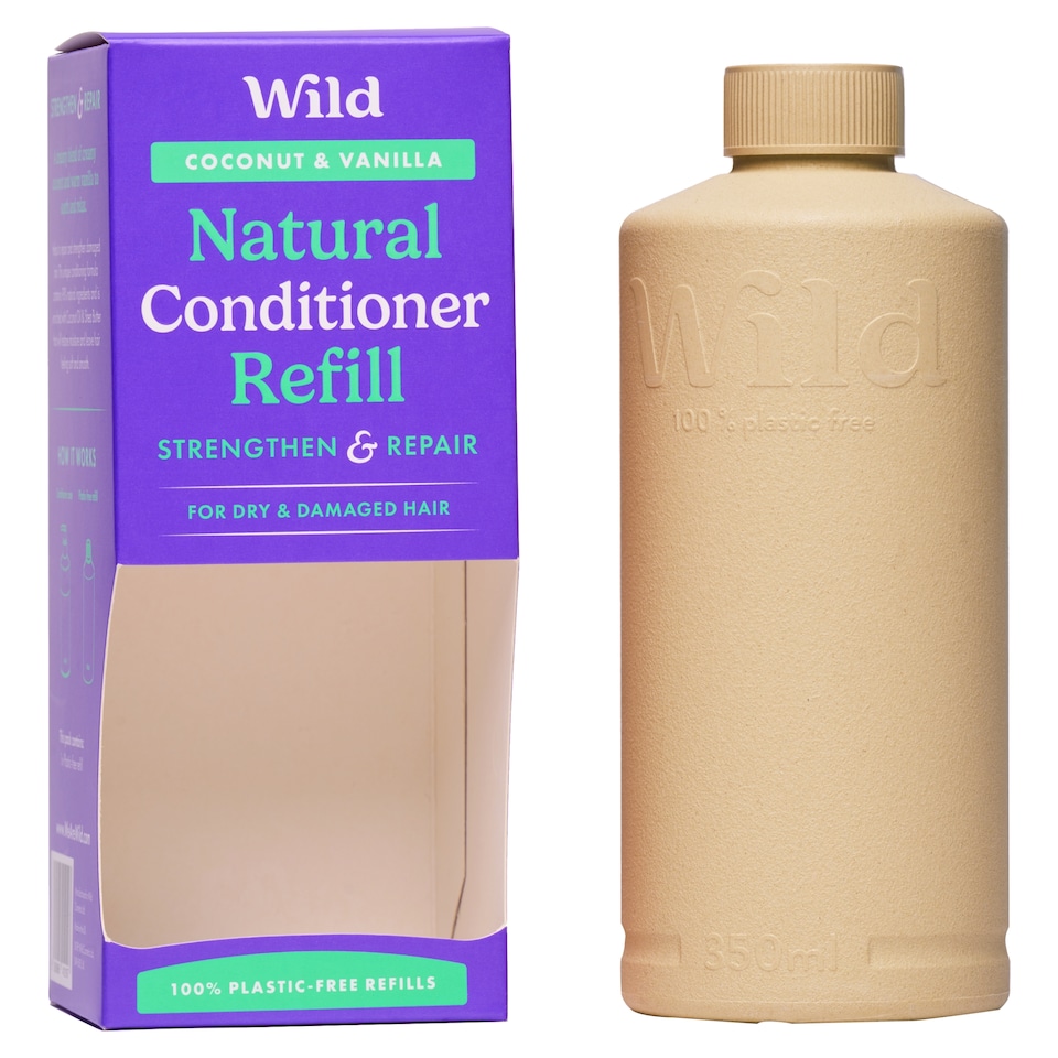 image 1 of Wild Coconut & Vanilla Natural Conditioner Refill Strengthen & Repair 350ml