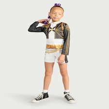 K-Pop Demon Hunters Rumi Golden Fancy Dress Costume in Multi Black White