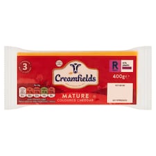 Creamfields Mature Coloured Cheddar 400G