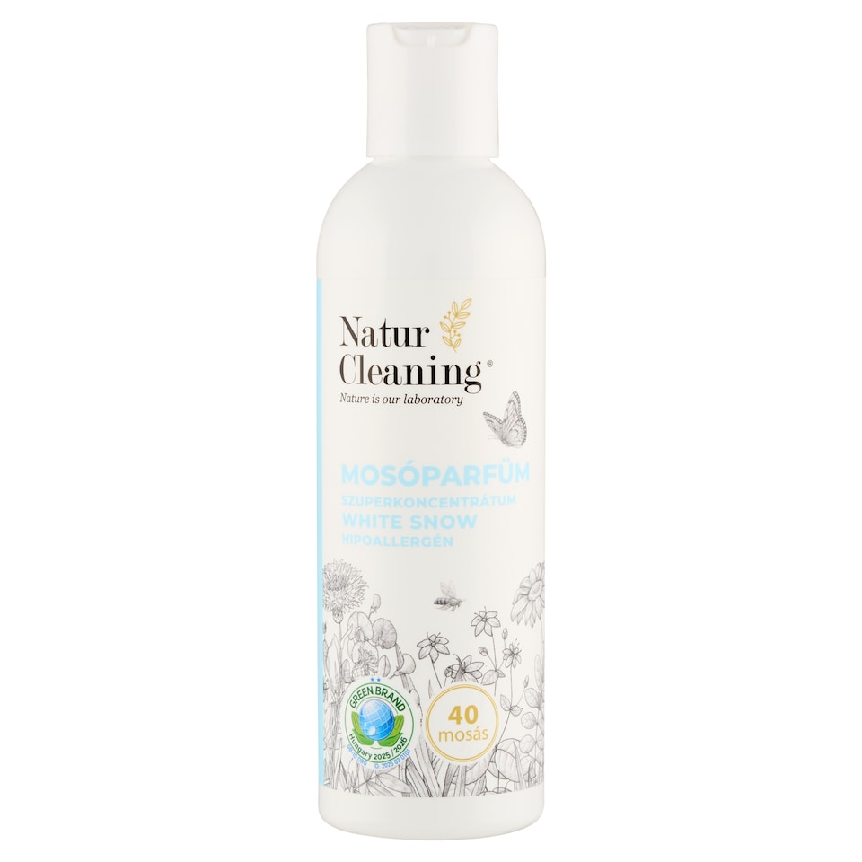 Natur Cleaning White Snow hipoallergén mosóparfüm szuperkoncentrátum 40 mosás 200 ml