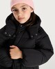 image 4 of F&F Girls Hooded Shower Resistant Puffer Coat in Black