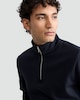image 2 of F&F Cotton Rich Twill Textured High Neck Sweatshirt in Navy