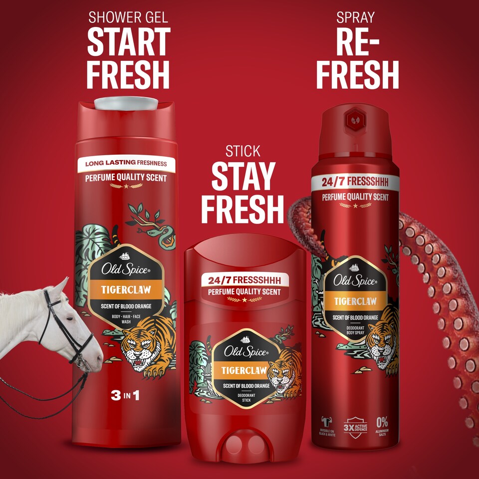 Obrázek 1 pro produkt Old Spice Tiger Claw Tělový Deodorant Ve Spreji Pro Muže 150ml