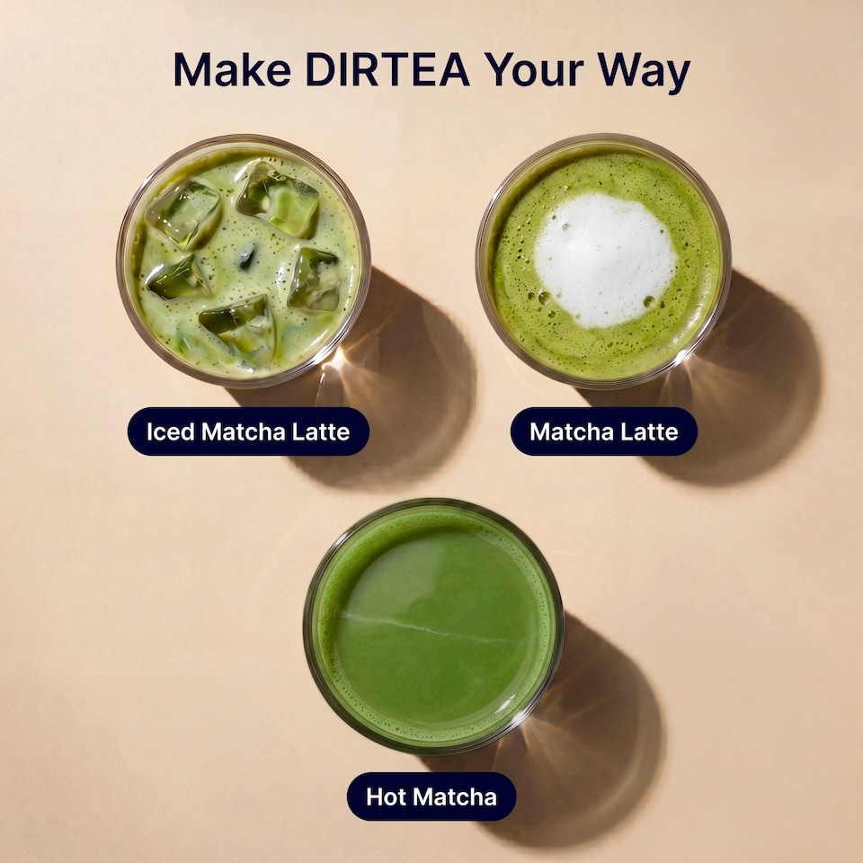 image 1 of DIRTEA Matcha Mushroom Super blend 7 Sachets 42g