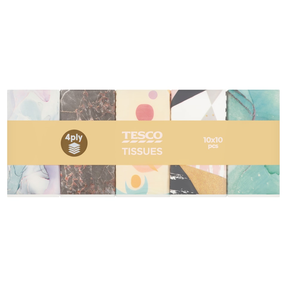 Tesco Tissues 4 Ply 10 x 10 pcs