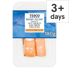 Tesco Ready To Eat Honey Hot Smoked Salmon Fillets 180g
