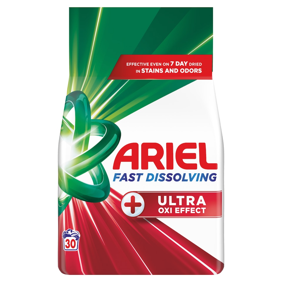 image 1 of Ariel Washing Powder 1.65kg, 30 Washes, +Ultra Oxi Effect