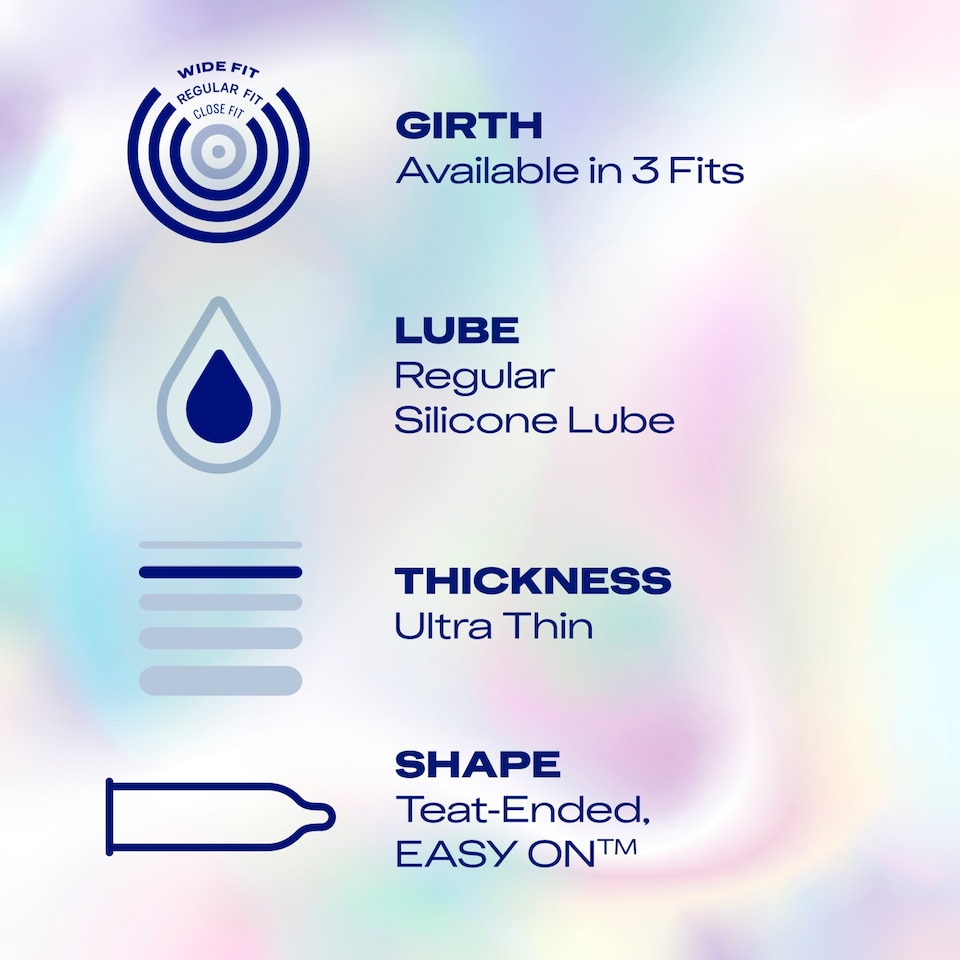 image 1 of Durex Nude Ultra Thin Condoms Enhanced Sensitivity Wide Fit XL 12s 