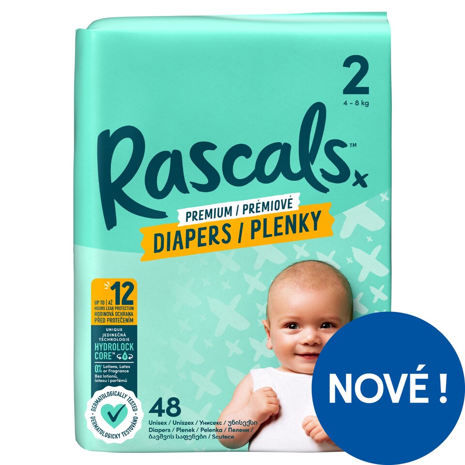 Rascals Premium Diapers 2 4 - 8 kg 48 pcs