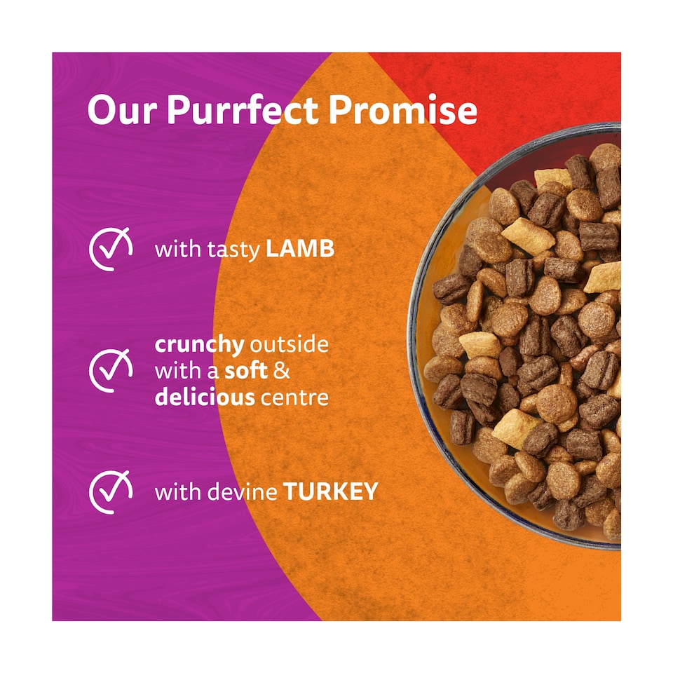 image 1 of WHISKAS 1+ Complete Dry Cat Food DUO Meaty Combos 1.9kg