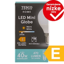 Tesco Home LED žiarovka 4,2W E14 teplé biele svetlo 1 ks