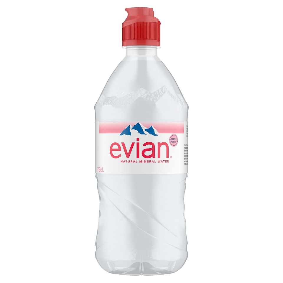 Evian Natural Bottled Mineral Still Water Sports Cap 750ml