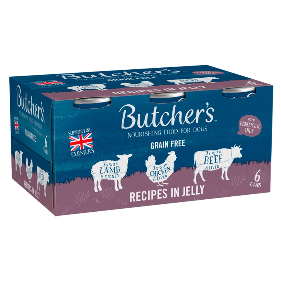 Butcher's Recipe In Jelly Dog Food Tins 6x400g