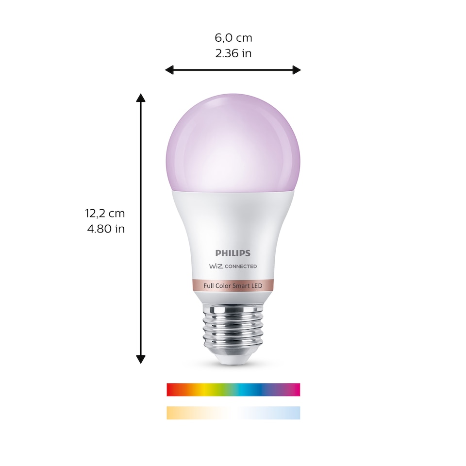 image 1 of Philips Smart Led Full Colour 60W E27 Twin Pack