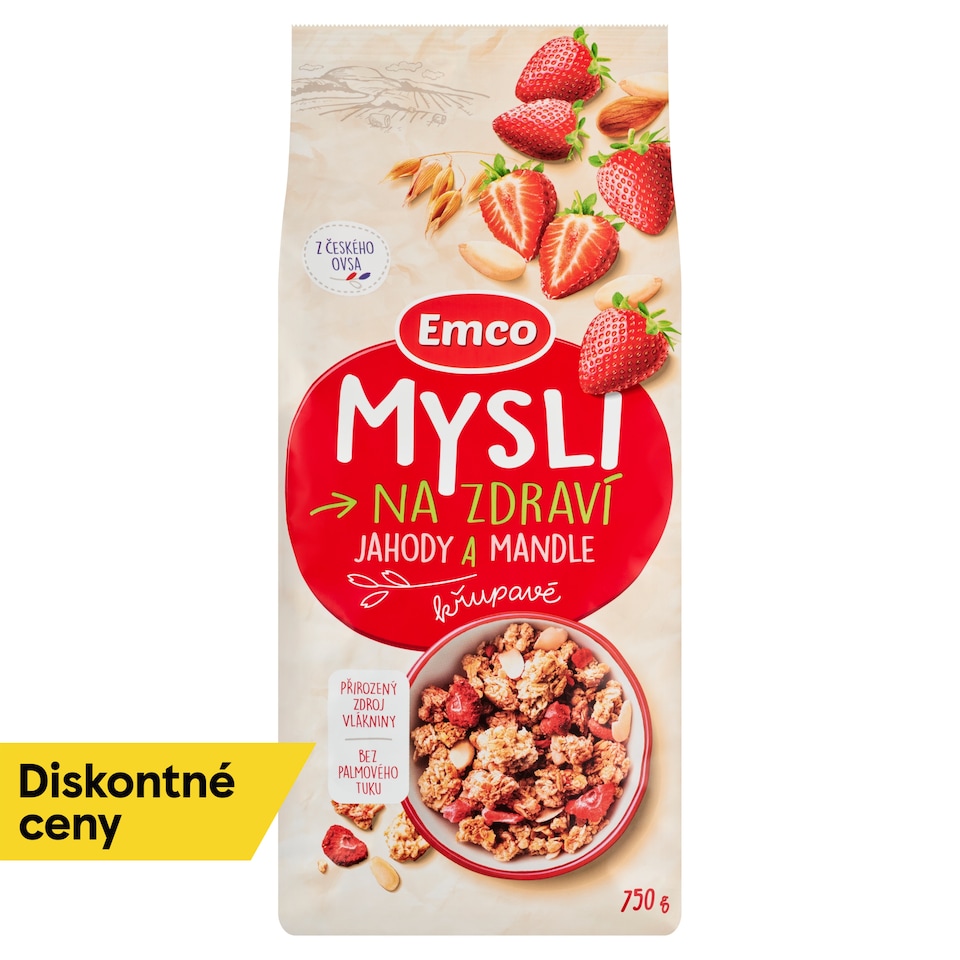 Emco Mysli na Zdraví Crispy Strawberries and Almonds 750 g