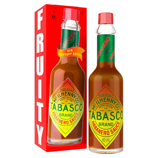 Tabasco Hot Habanero Sauce 60Ml Tesco Groceries