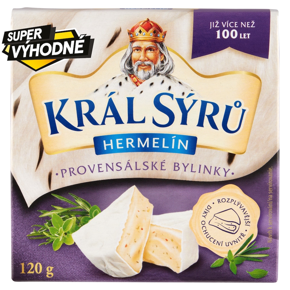 image 1 of Král Sýrů Hermelin Provencal Herbs 120g