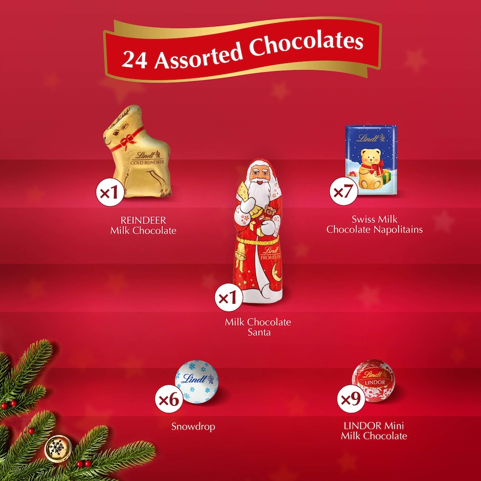 image 1 of Lindt Advent Calendar 160G