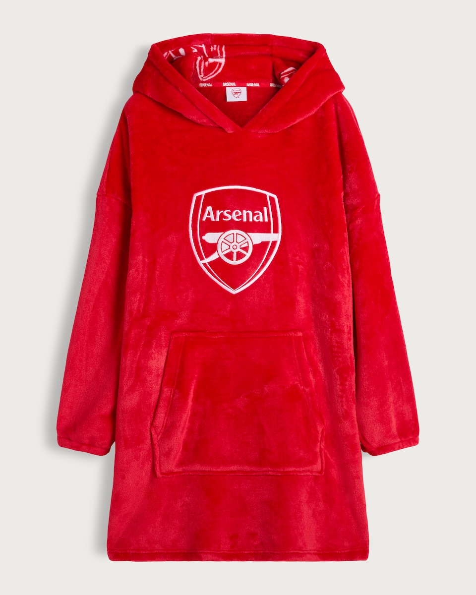 image 1 of Arsenal Fleece Pyjama Hoodie in Multi