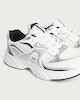 image 3 of F&F Girls Mesh Panel Lace-Up Trainers in Multi White