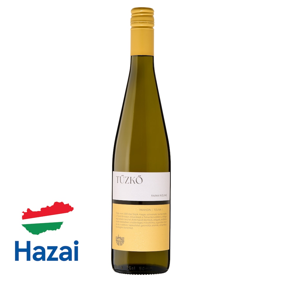 Tűzkő Pannon Rajnai Rizling száraz fehérbor 13% 750 ml