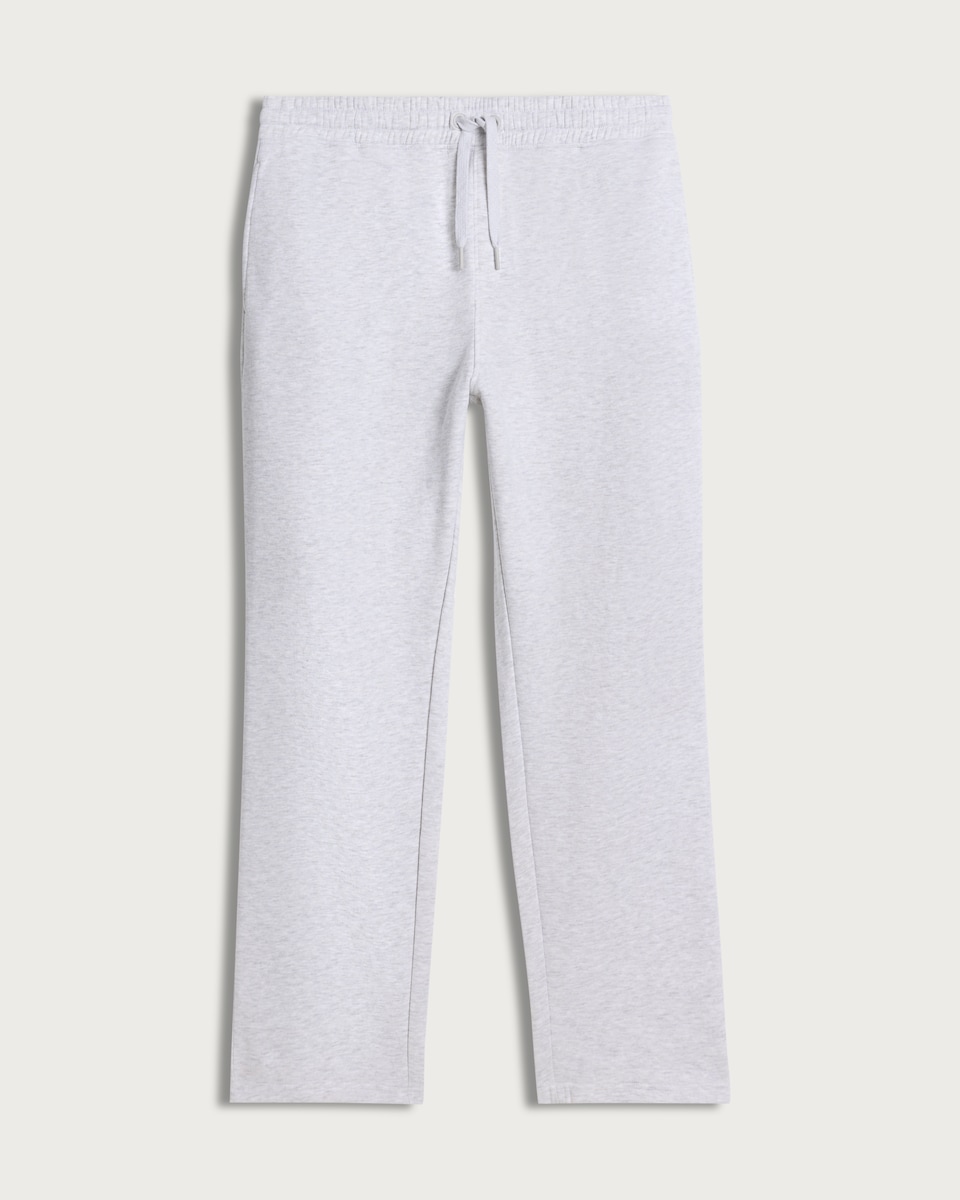 image 1 of F&F Active EVERYHOUR Cotton Rich Drawstring Open Hem Joggers in Grey Marl