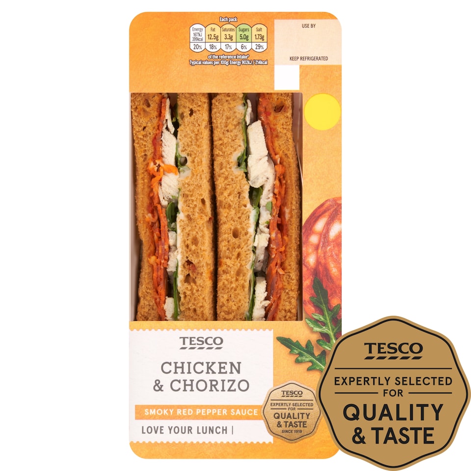 Tesco Chicken & Chorizo Sandwich