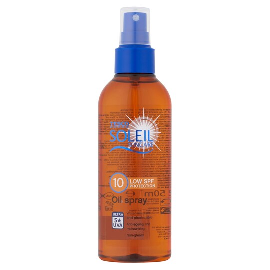Tesco Soleil Clear Oil Spray Spf10 150Ml Tesco Groceries