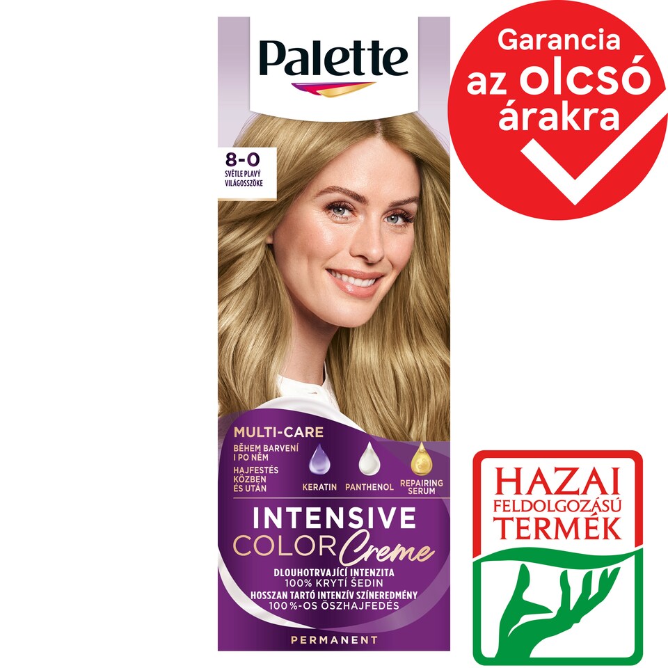 image 1 of Palette Intensive Color Creme Permanent Hair Dye 8-0 Light Blonde