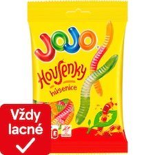 JOJO Húsenice želé cukríky s ovocnými príchuťami 80 g