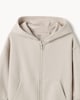 image 5 of F&F Boys Cotton Rich Zip Up Hoodie in Stone